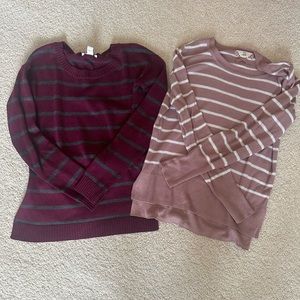 Two striped sweaters